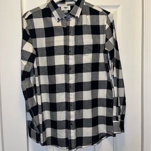 Black And White Kids Flannel Shirt